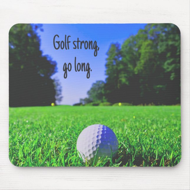 Golf strong go long grass golf ball mouse pad (Front)