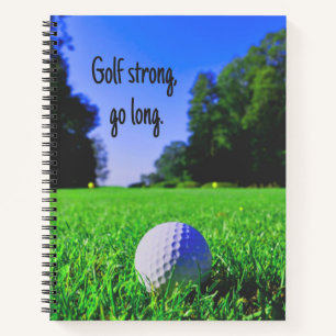 Golf strong go long grass golf ball notebook