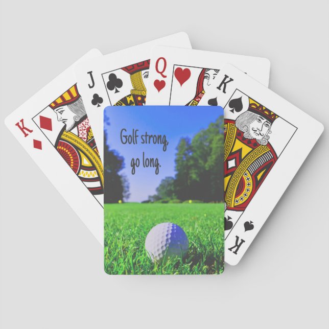 Golf strong go long grass golf ball playing cards (Back)