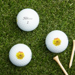 Golf Swing Fun Sunshine Sunflower Balls