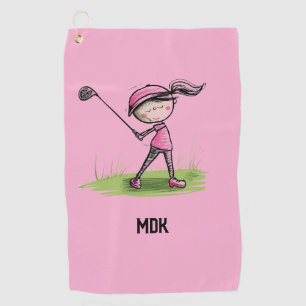 Golf Swing in Style Girl Golfer's Golf Towel