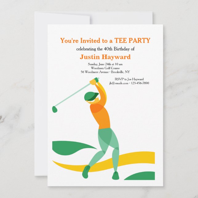 Golf Swing Invitation (Front)