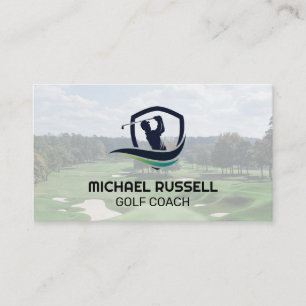 Golf Swing Logo   Golf Course Business Card