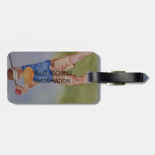 GOLF SWING PERSONALIZED LUGGAGE TAG