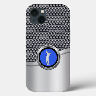 Golf Swing Sporty Metallic Look iPhone 13 Case