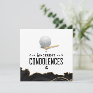Golf sympathy sorry for your loss condolences card