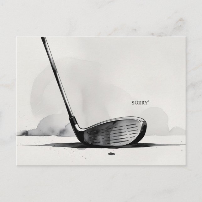 Golf sympathy sorry for your loss ' Sorry " Postcard (Front)