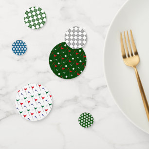 Golf table confetti with golf ball and tees
