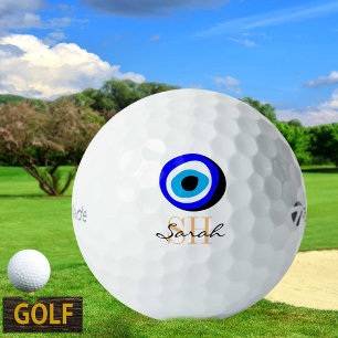 Golf Talisman & Evil Eye Lucky Greek / Monogrammed Balls