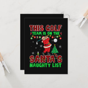Golf Team is On Santa's Naughty List Xmas Santa Invitation