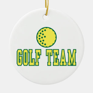 golf team logo design ceramic tree decoration