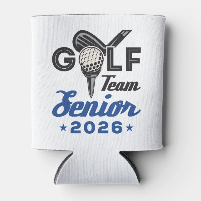 Golf Team Senior 2026 Graduating Golfer Can Cooler (Front)