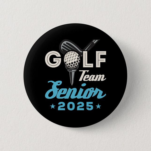 Golf Team Senior Class of 2025 Golfer 6 Cm Round Badge (Front)