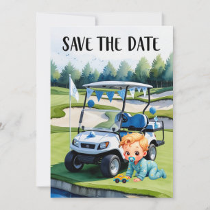 Golf Teddy Bear It's Boy for Baby Shower  Invitation