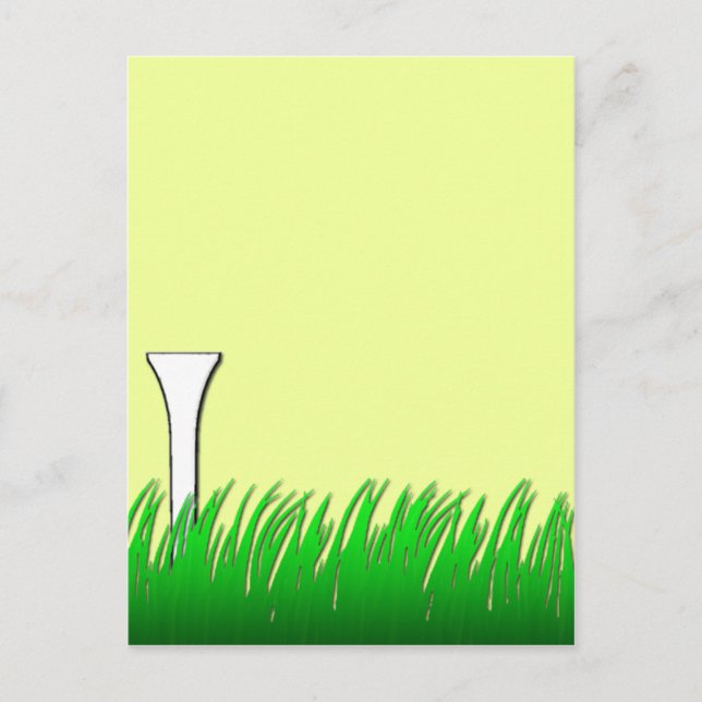 golf tee in grass postcard (Front)