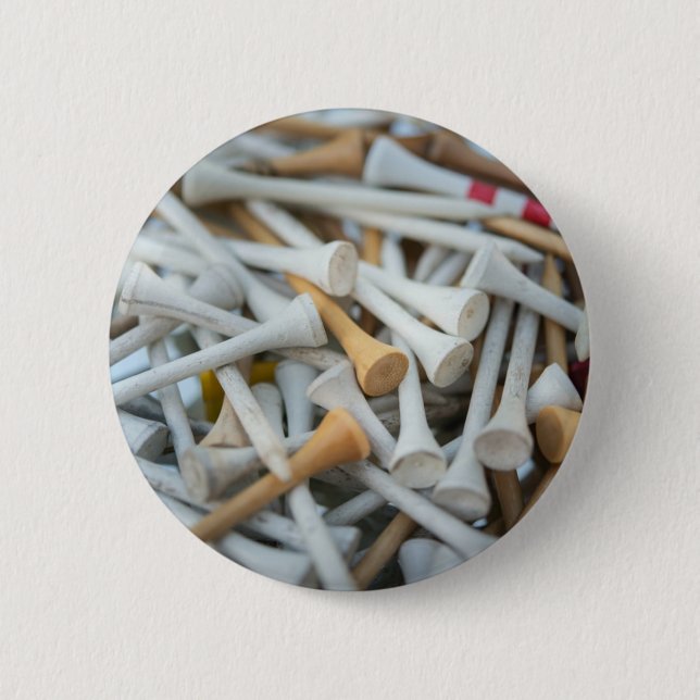 Golf Tees 6 Cm Round Badge (Front)