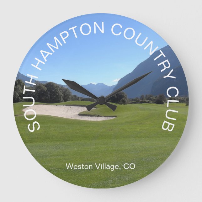 Golf & Tennis Club Wall Clock (Front)