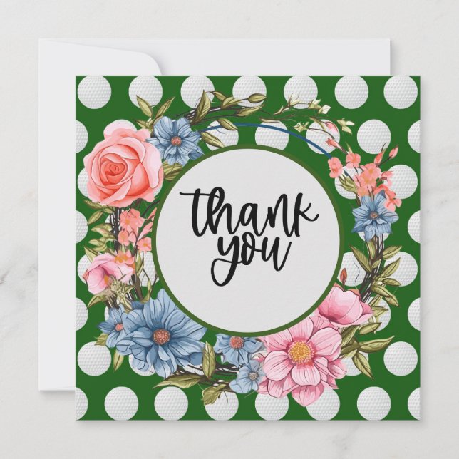 Golf  thank you card (Front)