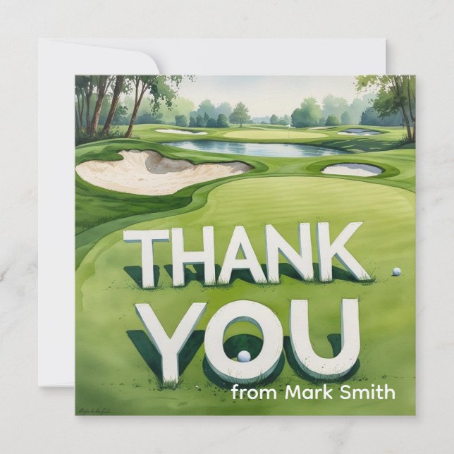 Golf thank you card  (Front)