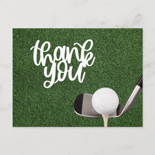 Golf Thank you card for golfer  (Front)