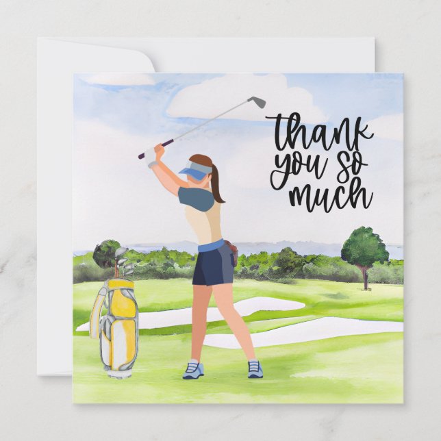 Golf Thank you card for golfer  (Front)