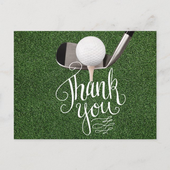 Golf Thank you card for golfer  (Front)