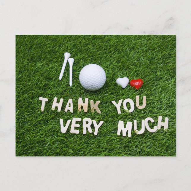 Golf Thank you card for golfer wedding (Front)