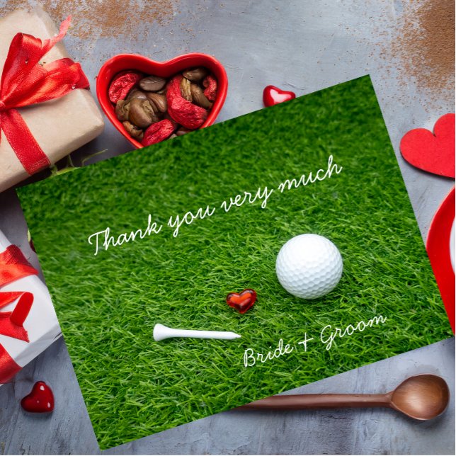 Golf Thank you card for golfer wedding (Creator Uploaded)