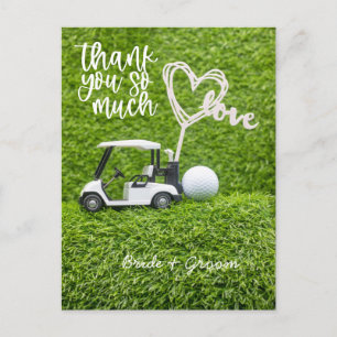 Golf Thank you card for golfer wedding