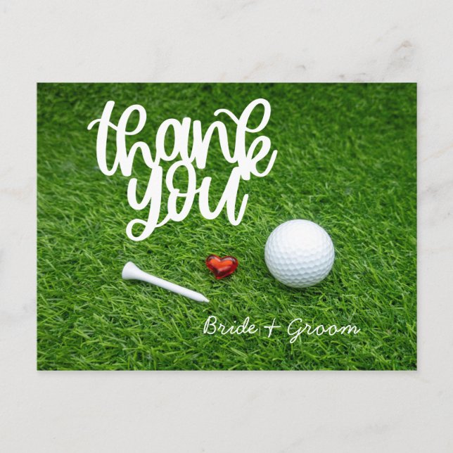 Golf Thank you card for golfer wedding (Front)