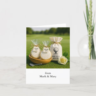 Golf thank you card with golf gifts souvenir