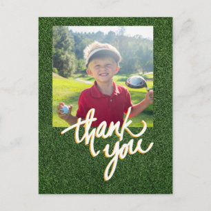 Golf Thank you Create your own photo golfer  Postcard