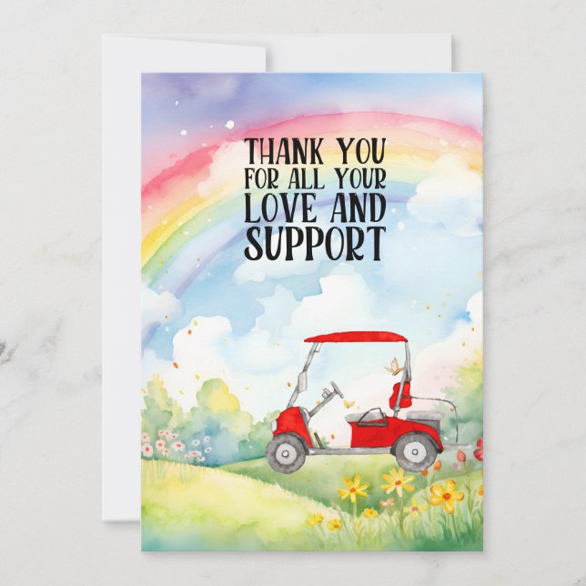Golf Thank you for love and support for golfer (Front)
