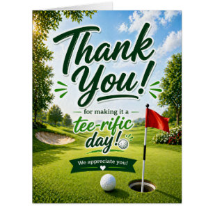 Golf Thank you for terrific day