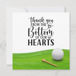 Golf thank you so much for golfer ball on green card