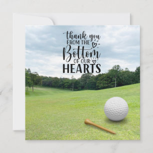 Golf thank you so much for golfer ball on green card