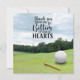Golf thank you so much for golfer ball on green card