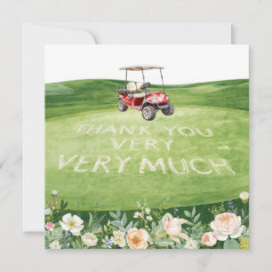 Golf thank you text for golfer with Flowers Card