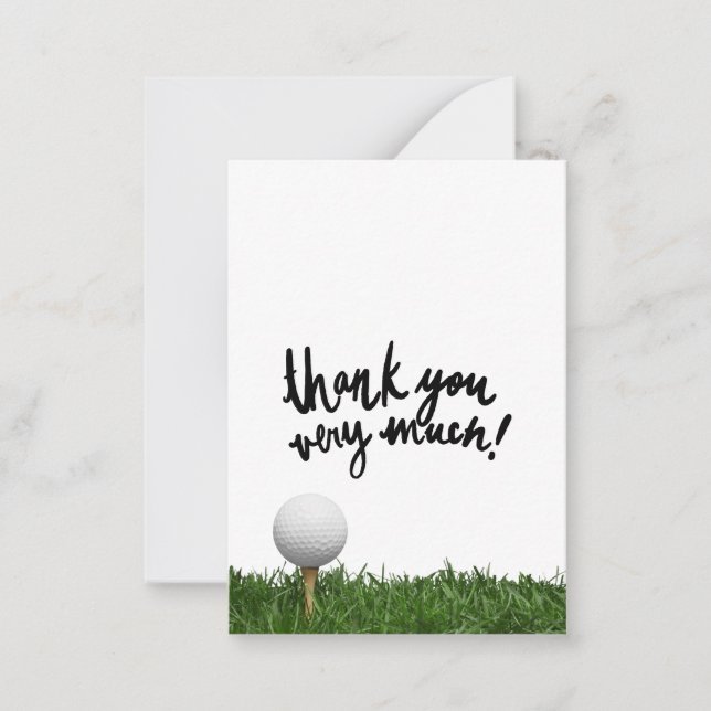 Golf Thank you very much  Card (Front)