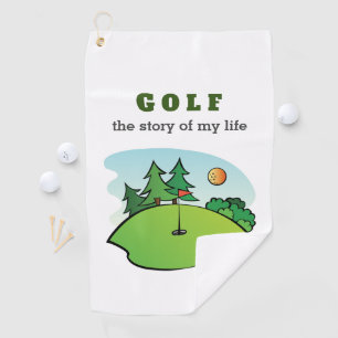 Golf the story of my life funny towel