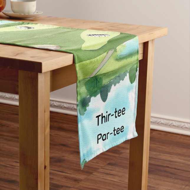 Golf theme 30th Birthday Personalised party Medium Table Runner (In Situ)