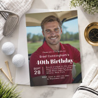Golf Theme 40th Birthday Party Photo