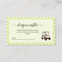 Golf theme baby shower diaper raffle