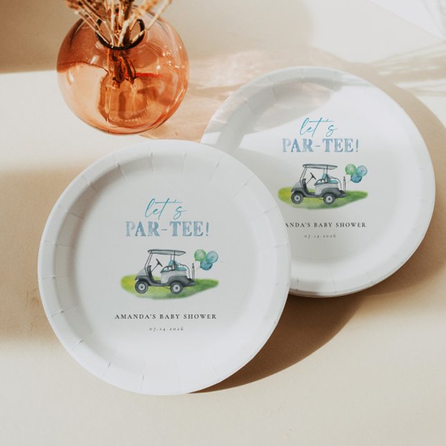 Golf Theme Baby Shower Paper Plate (Creator Uploaded)