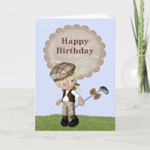 Golf Theme Birthday Card