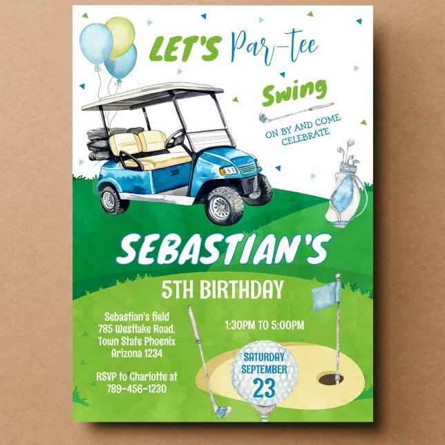 Golf Theme Birthday Party Invitation (Creator Uploaded)