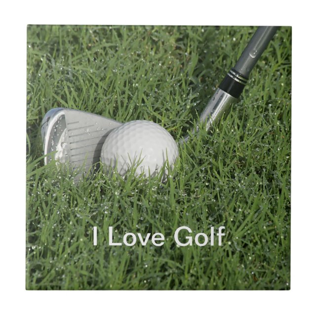 Golf Theme Ceramic Tile 4 (Front)