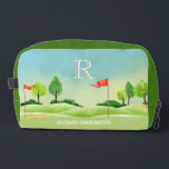 Golf Theme Course Greens Monogram Name Dopp Kit<br><div class="desc">This fun dopp kit is for the person that immediately comes to your mind who just loves to play golf.  Personalised with their monogram / initials and name.    if you need any design assistance or a special request,  just send us a chat and we'll make it happen for you.</div>