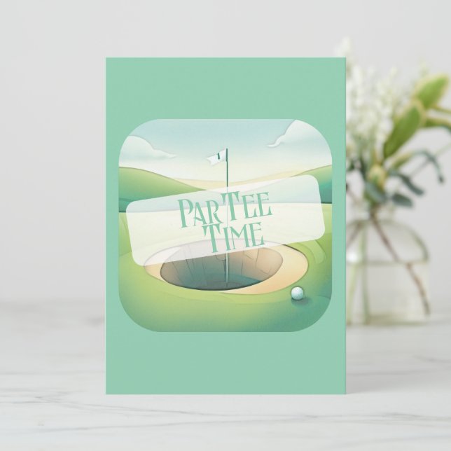 Golf Theme Custom Birthday Card | Flat Option (Standing Front)