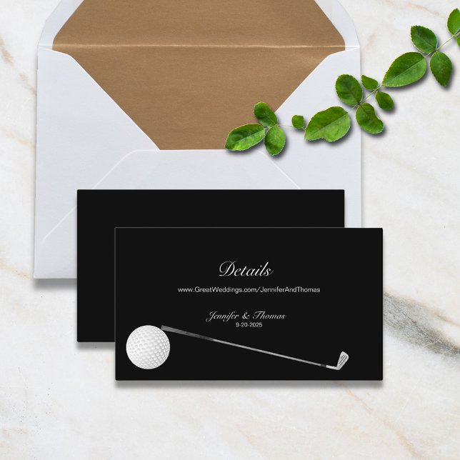 Golf Theme Details Website Wedding Enclosure Card (Creator Uploaded)